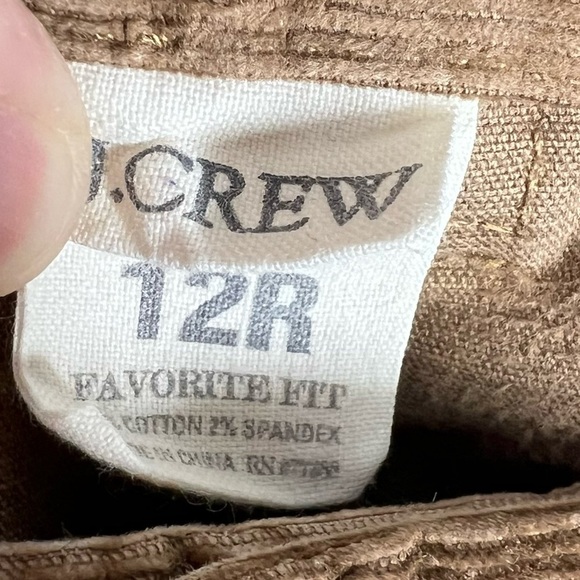 JCREW Favorite Fit 12 Regular Brown Corduroy Wide Leg Straight Pants Low Rise - Picture 2 of 6